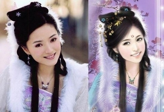 中国<em>古装美女明星</em>二次元萌化作品集完整页_乐