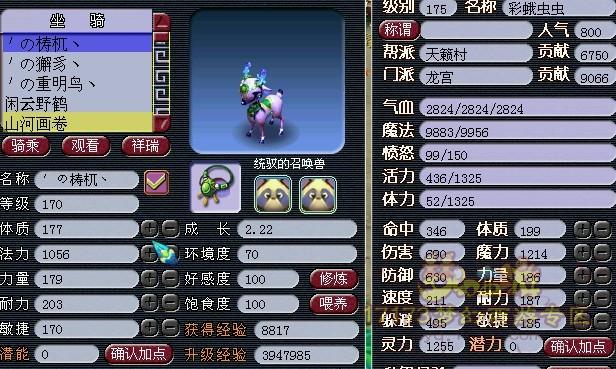 梦幻西游坐骑加点是否影响人物总属性?