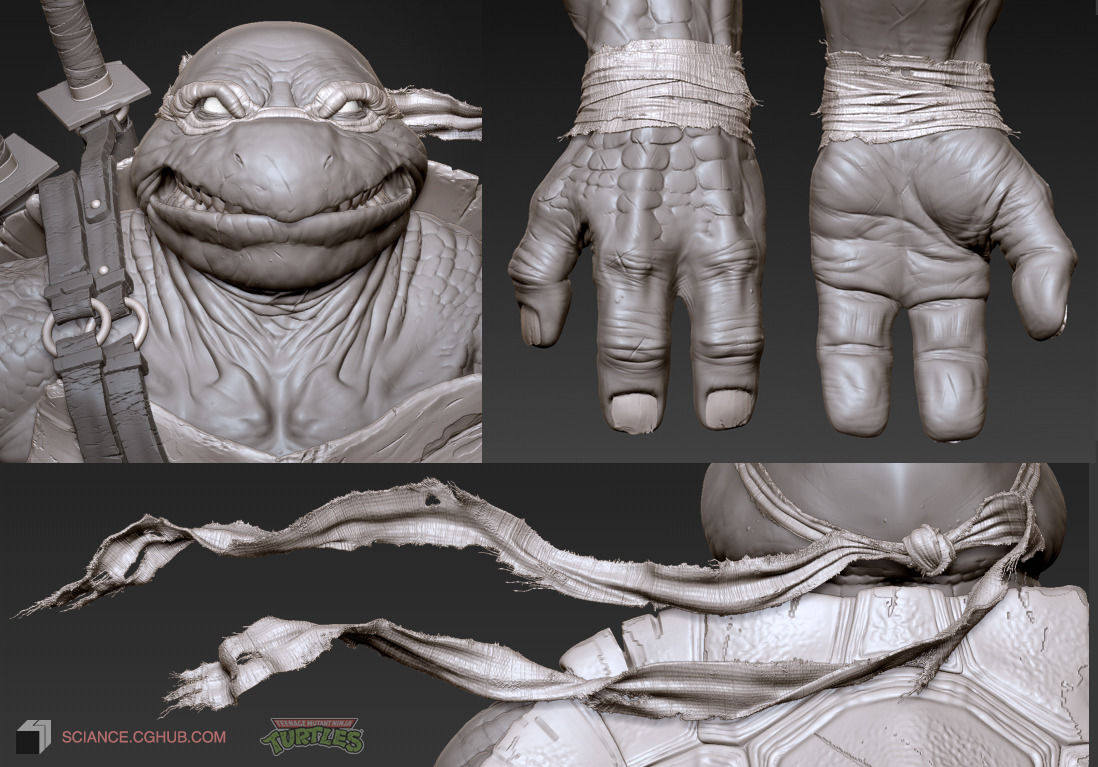 国外艺术家 忍者神龟3D 模型图赏 超级逼真首页