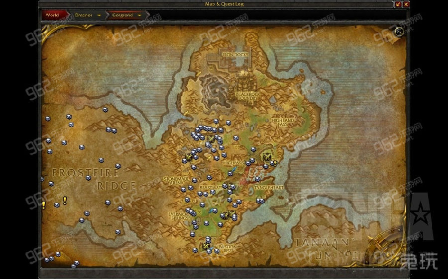 魔兽世界6.0全地图宝箱分布 德拉诺宝箱坐标
