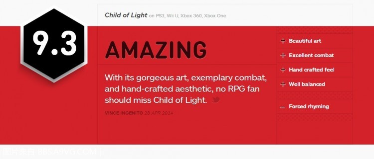 9.3走神做 《光之子》IGN俭朴评测放出