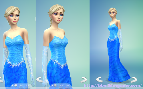 模拟人生4冰雪奇缘主角Elsa服装