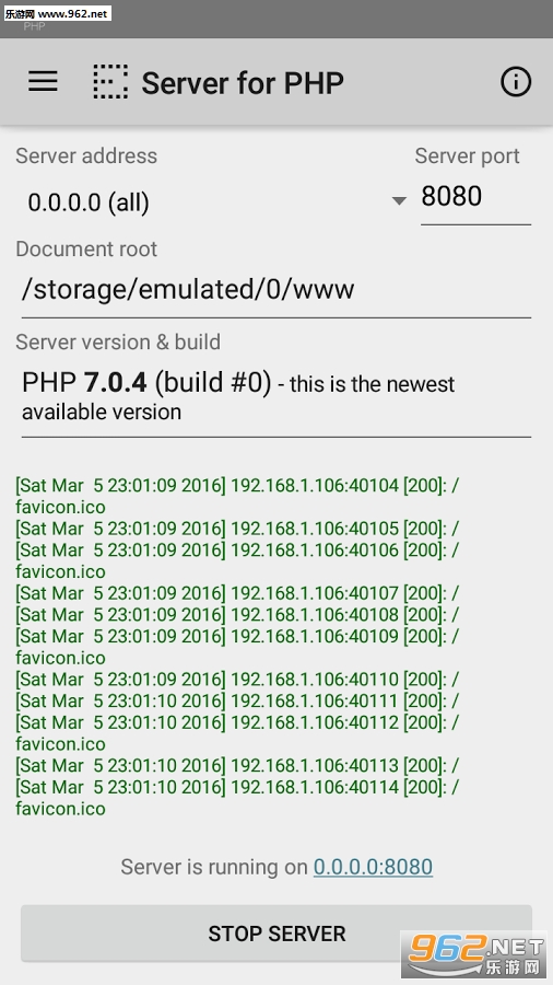 PHPServer for PHP(ֻPHP)v1.8.5ͼ0