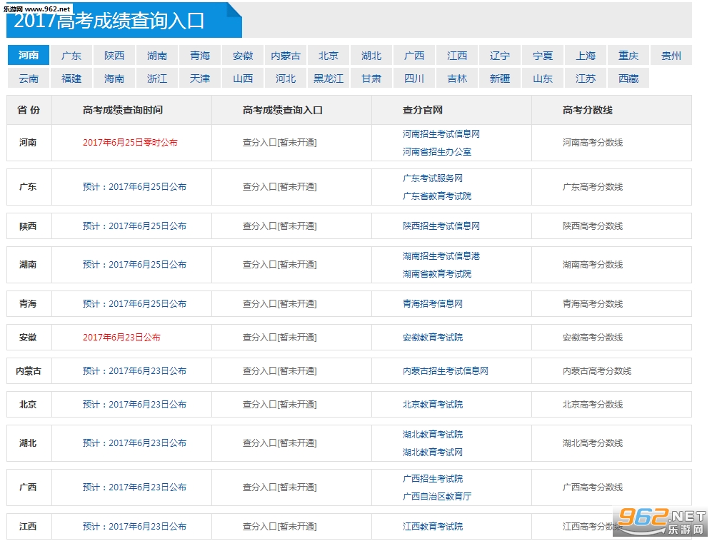 2017高考查分系统入口|2017高考查分系统下载