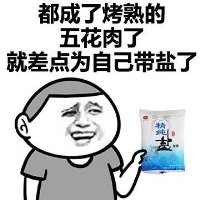 热到出门为自己带盐搞笑表情包