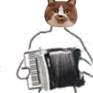 沙雕猫gif图片-沙雕猫拉乐器动态表情包下载-乐游网
