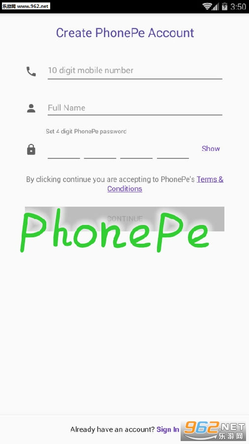 PhonePe app