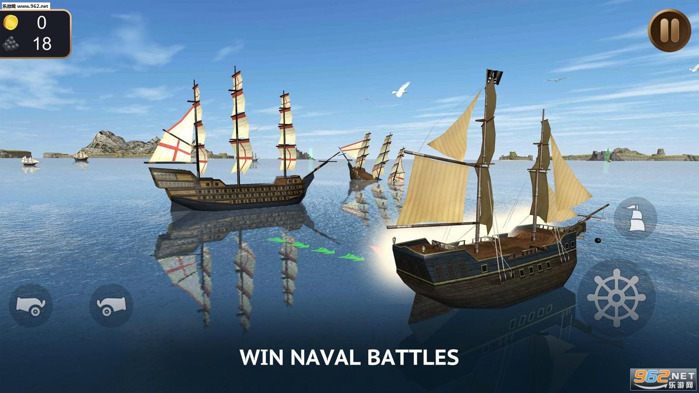 Pirate Ship Sim 3D Sea Treasuresģ3D׿v1.2.4(Pirate Ship Sim 3D - Sea Treasures)ͼ1