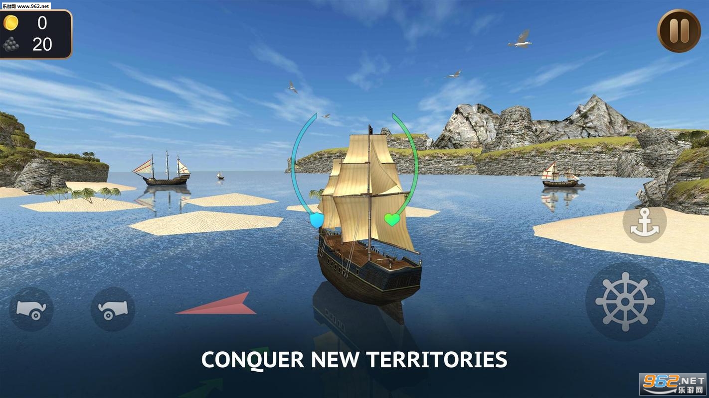 Pirate Ship Sim 3D Sea Treasuresģ3D׿v1.2.4(Pirate Ship Sim 3D - Sea Treasures)ͼ2