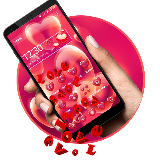 Red Romantic Love Gravity Theme app