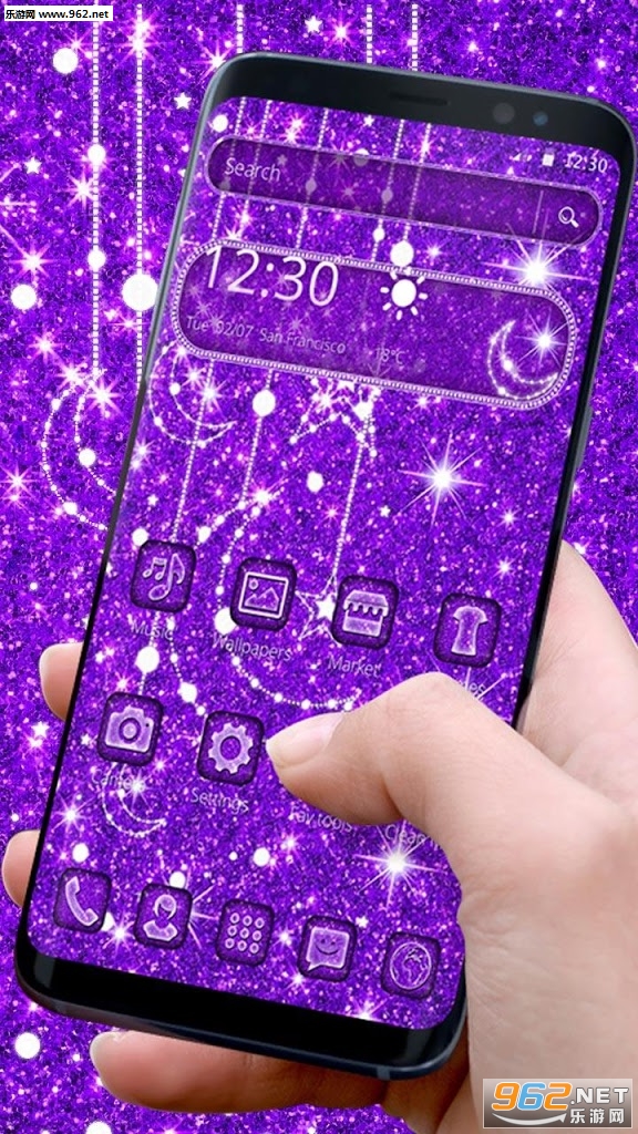 Purple Glitter Moon Theme׿v1.1.3ͼ1
