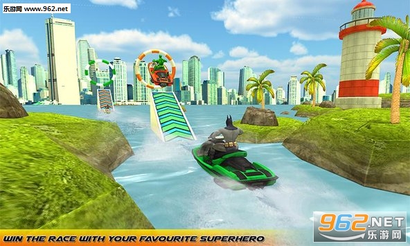 Super Heroes Speed Boat Stunt Race 2018׿v1.0.1ͼ0