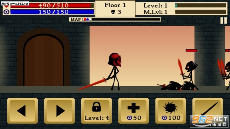 Stickman Dungeon(˵κڰʿ׿)v1.0ͼ1