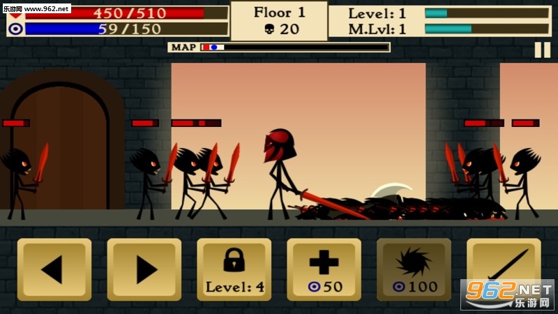 Stickman Dungeon(˵κڰʿ׿)v1.0ͼ2