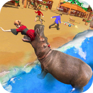 Angry Hippo Attack Simulator-City & Beach AttackŭĺģϷ