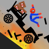 Spider Stickman Ragdoll Dismounting(֩bżж[)