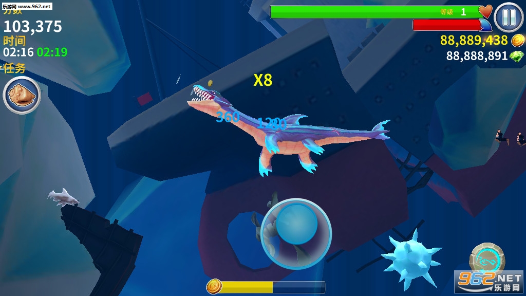 饥饿鲨进化无限金币钻石破解版最新版v7.0.0.0国服破解版截图0