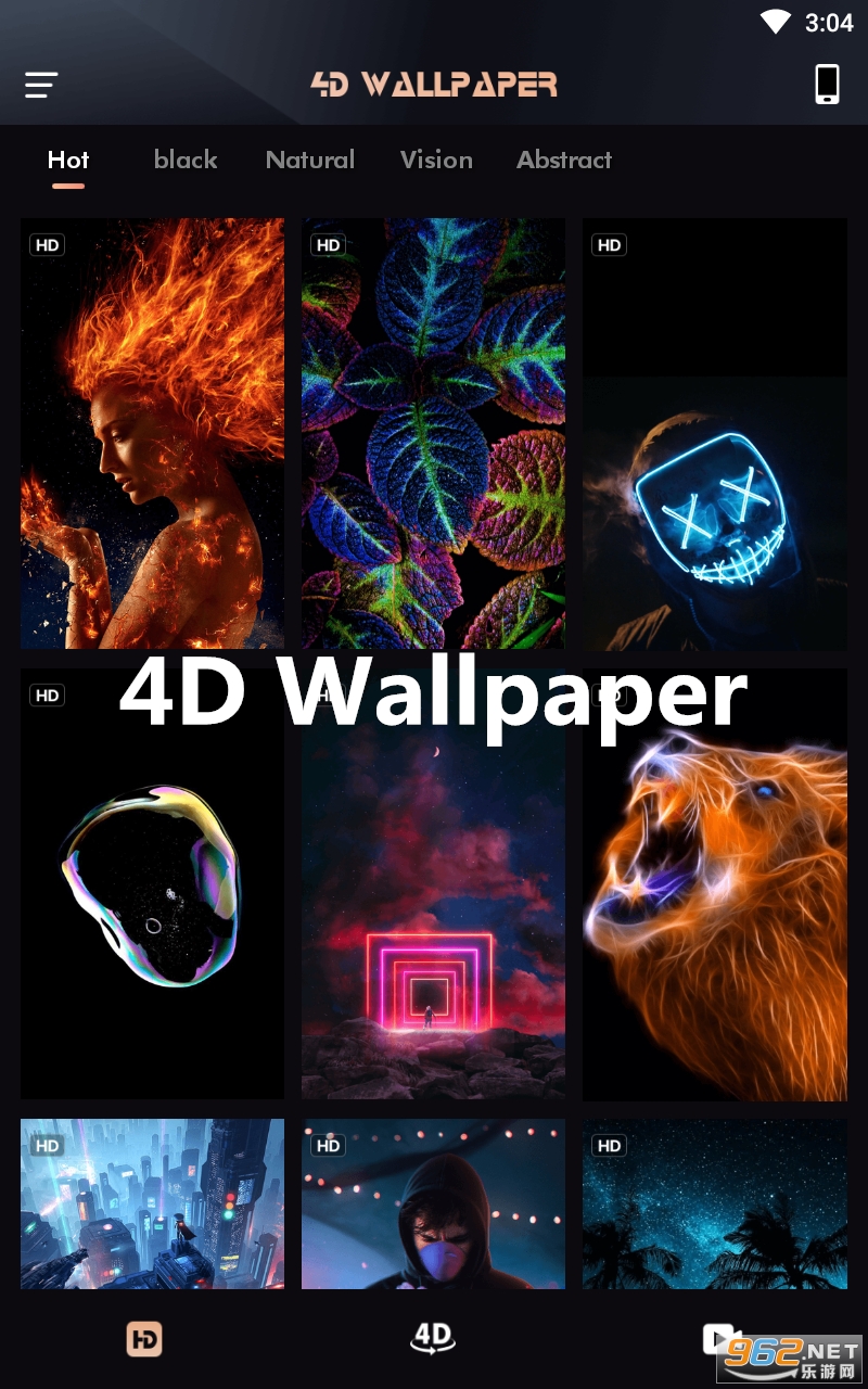 4D Wallpaper app