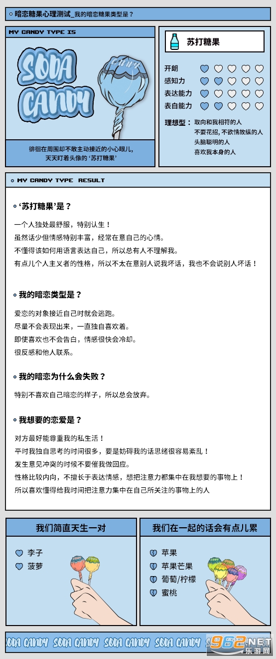 暗恋糖果心理测试游戏 暗恋糖果心理测试游戏