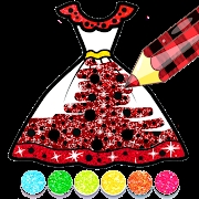 Glitter Ladybug dress Coloring BookϷ
