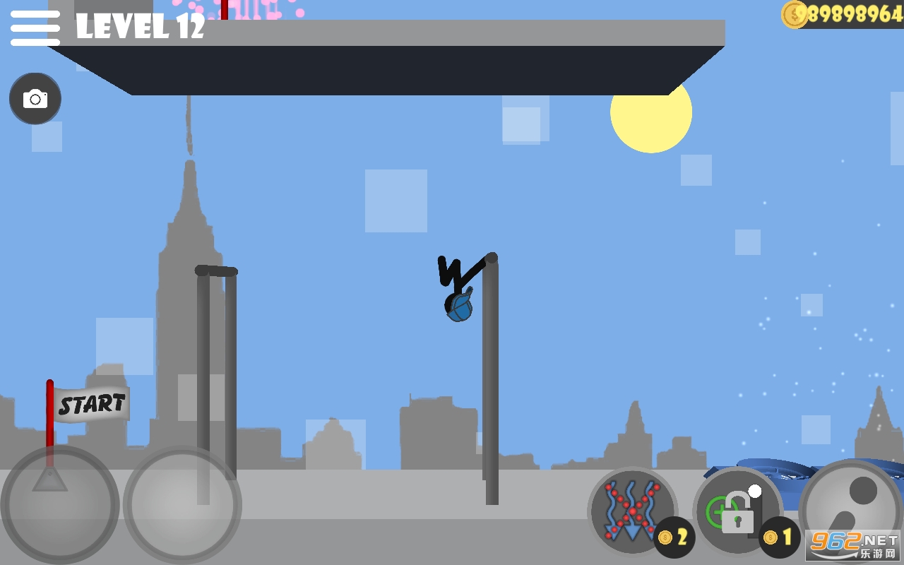 Stickman flip on the barȫPiv0.7؈D2