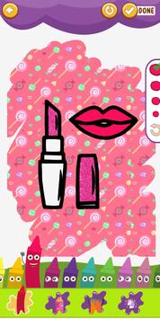 Glitter Makeup Coloring Book[v1.5 Glitter Makeup Tools Coloring & Drawing Rainbow؈D6