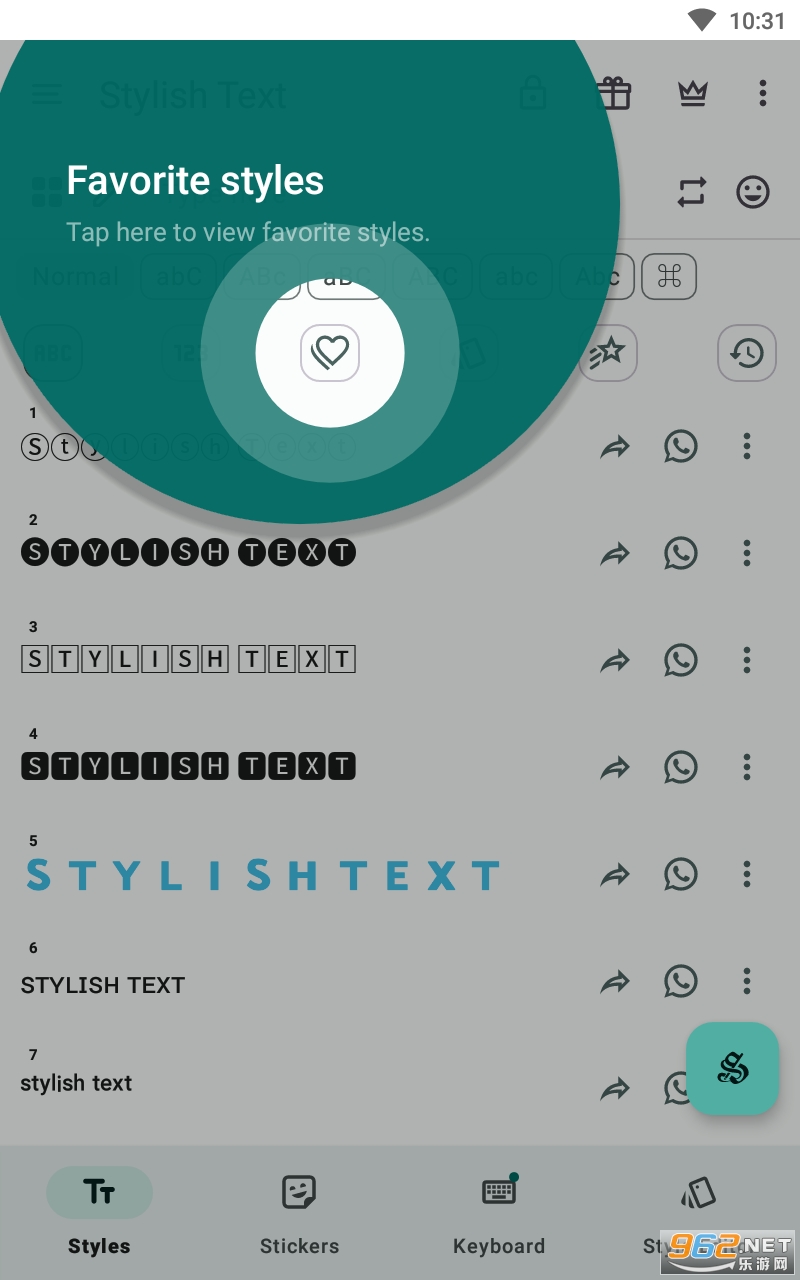 Stylish Text app