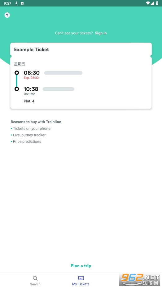  Screenshot 1 of the latest version of trainline Android v306.0.0.127806