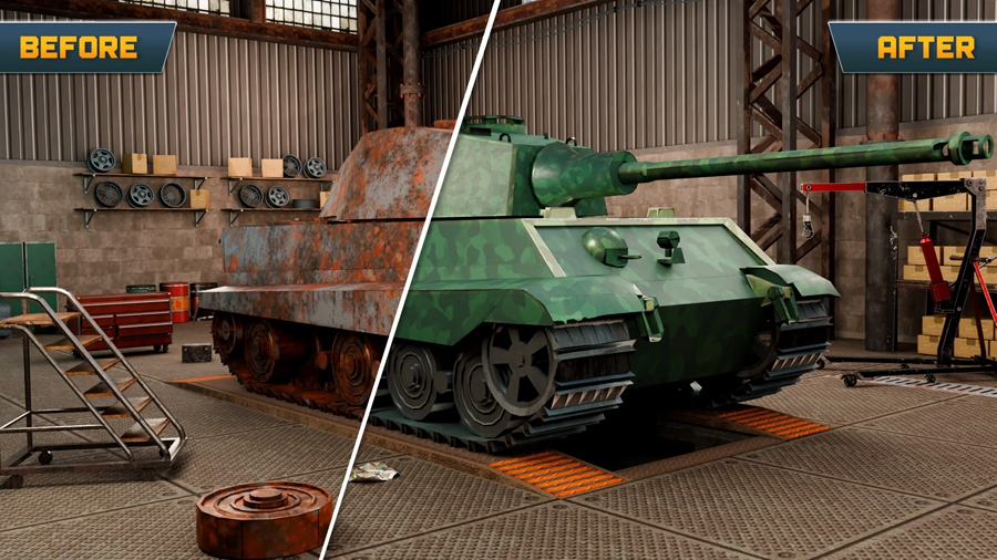 ̹˻еʦģ(Tank Mechanic Simulator Games)v1.0.4ͼ1