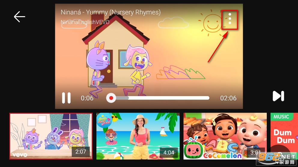 YouTube Kids app